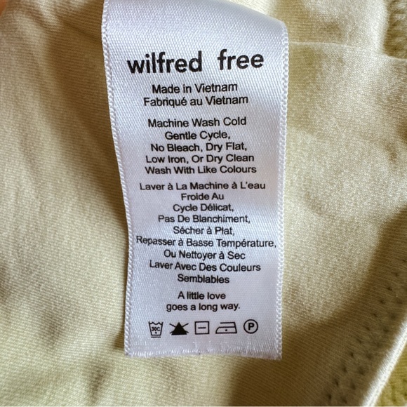 Aritzia Wilfred Free Shannon Cut Out Bra Top Butter Yellow - Size Small - Picture 4 of 5